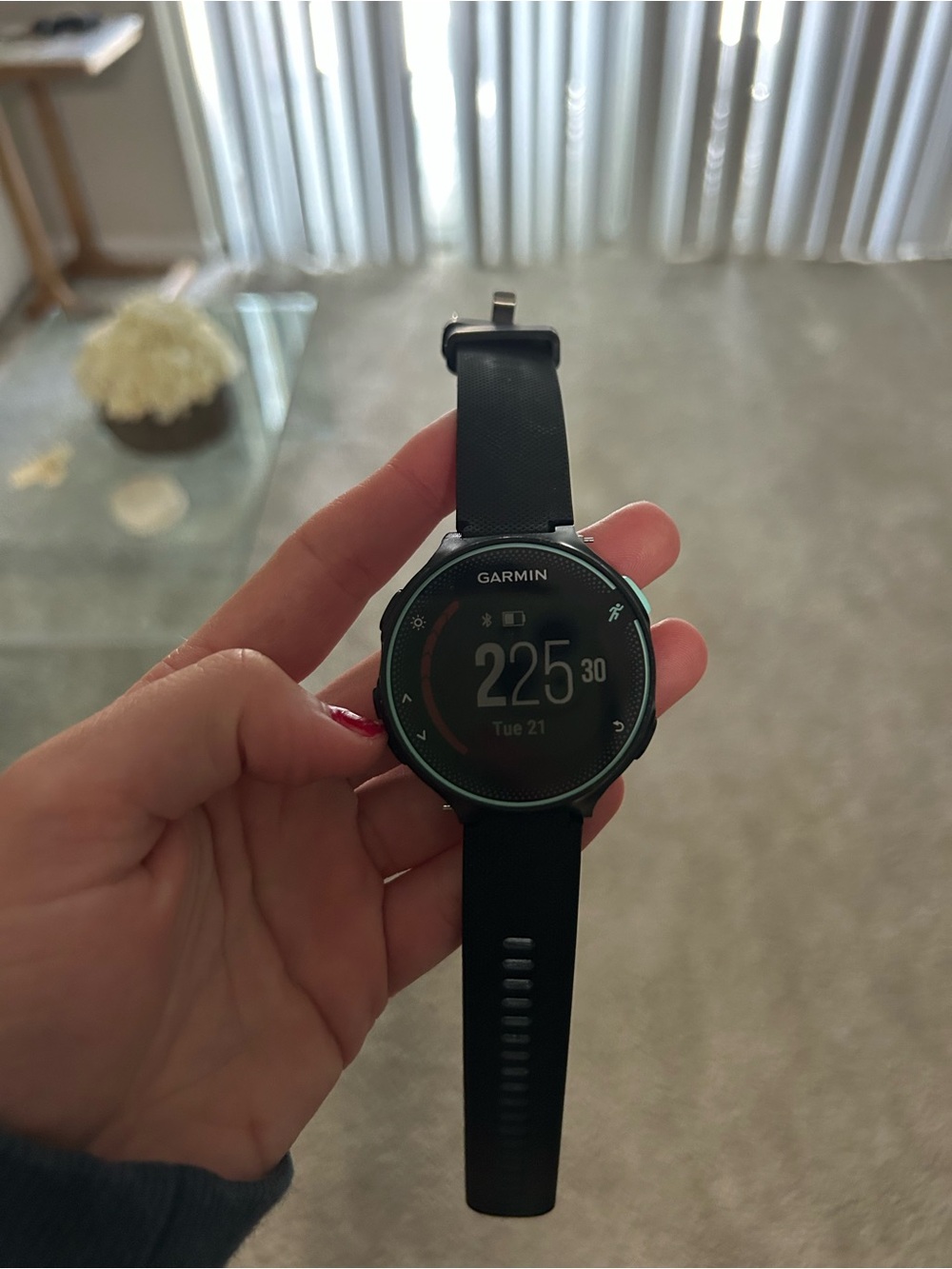 garmin Black Digital Fitness Watch with Simple Round Display